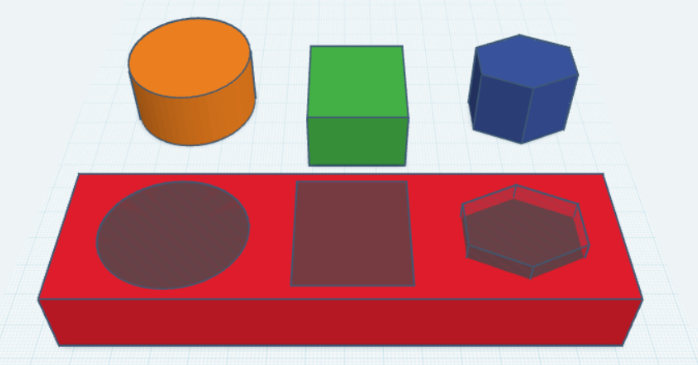 幾何学形状の立体パズル